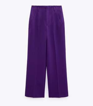 Zara High Waisted Purple Trousers
